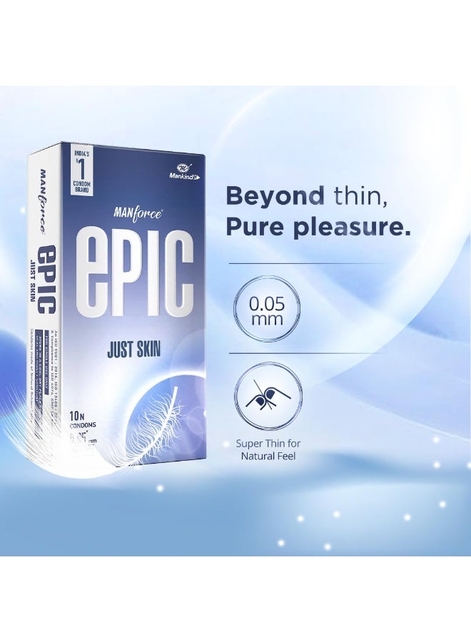 Manforce Epic Just Skin 10N Condoms | 0.05mm Ultra Thin - Image 4